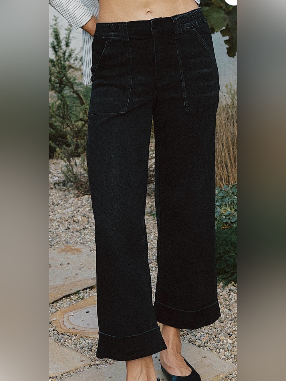 Vervet High-Rise Wide-Leg Black Jeans